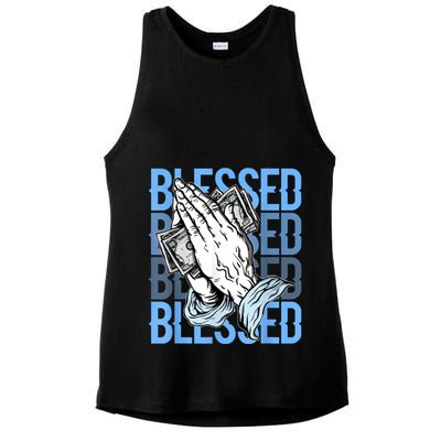 Blessed Matching To Shoe 1 UNC Toe Ladies PosiCharge Tri-Blend Wicking Tank