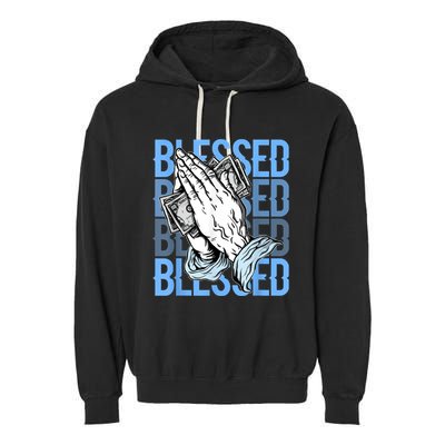 Blessed Matching To Shoe 1 UNC Toe Garment-Dyed Fleece Hoodie