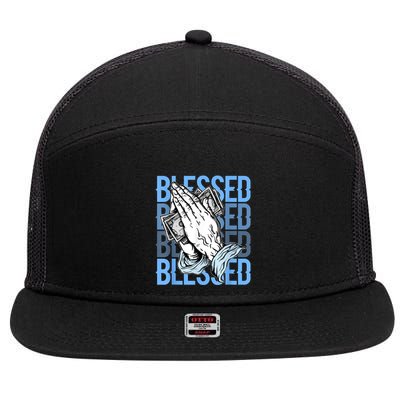 Blessed Matching To Shoe 1 UNC Toe 7 Panel Mesh Trucker Snapback Hat