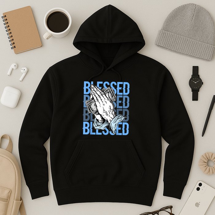 Blessed Matching To Shoe 1 UNC Toe Hoodie