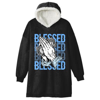 Blessed Matching To Shoe 1 UNC Toe Hooded Wearable Blanket