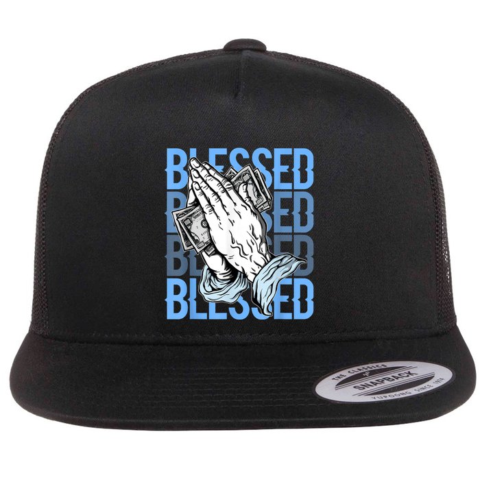 Blessed Matching To Shoe 1 UNC Toe Flatbill Hat
