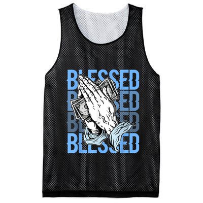 Blessed Matching To Shoe 1 UNC Toe Mesh Reversible Basketball Jersey Tank