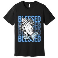 Blessed Matching To Shoe 1 UNC Toe Premium T-Shirt