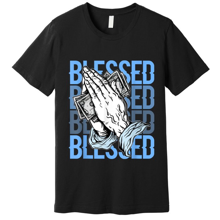 Blessed Matching To Shoe 1 UNC Toe Premium T-Shirt