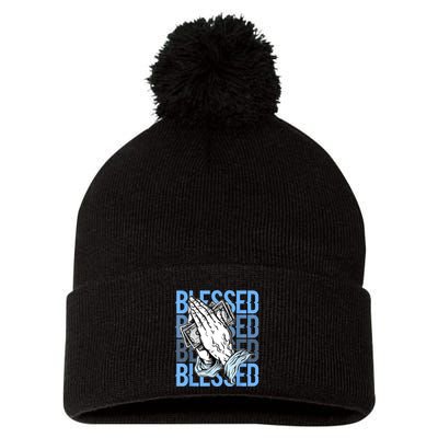 Blessed Matching To Shoe 1 UNC Toe Pom Pom 12in Knit Beanie