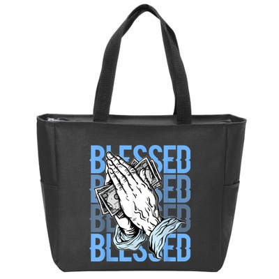 Blessed Matching To Shoe 1 UNC Toe Zip Tote Bag