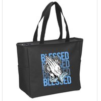 Blessed Matching To Shoe 1 UNC Toe Zip Tote Bag