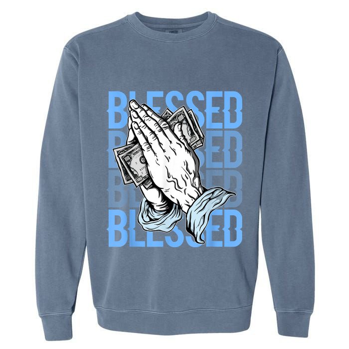 Blessed Matching To Shoe 1 UNC Toe Garment-Dyed Sweatshirt