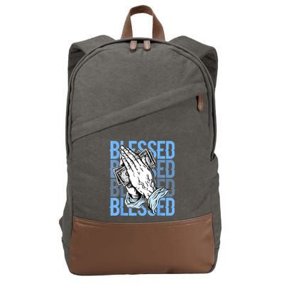 Blessed Matching To Shoe 1 UNC Toe Cotton Canvas Backpack
