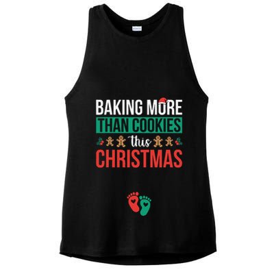 Baking More Than Cookies This Christmas Pregnancy Announce Ladies PosiCharge Tri-Blend Wicking Tank
