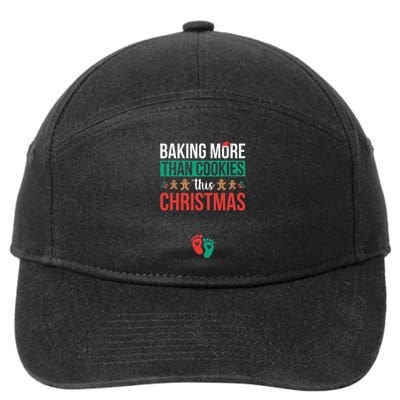 Baking More Than Cookies This Christmas Pregnancy Announce 7-Panel Snapback Hat
