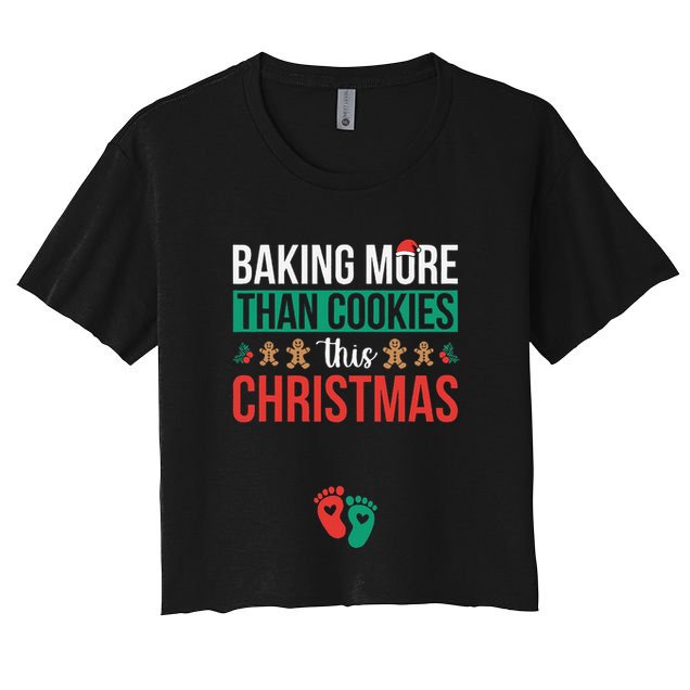 Baking More Than Cookies This Christmas Pregnancy Announce Crop Top