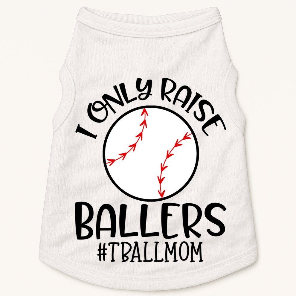 Baseball Mama TBall Mom Gift I Only Raise Ballers Tee Ball Gift Doggie Tank