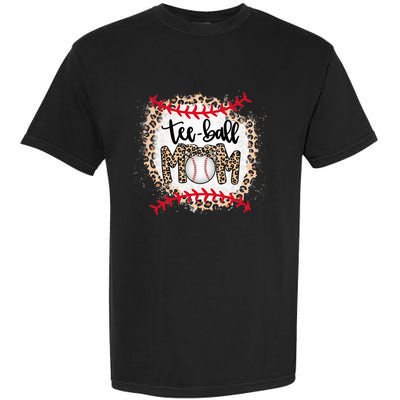 Ball Mom Teeball Mom Leopard Funny Mother's Day Garment-Dyed Heavyweight T-Shirt