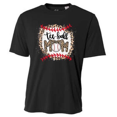 Ball Mom Teeball Mom Leopard Funny Mother's Day Cooling Performance Crew T-Shirt