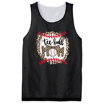 Ball Mom Teeball Mom Leopard Funny Mother's Day Mesh Reversible Basketball Jersey Tank