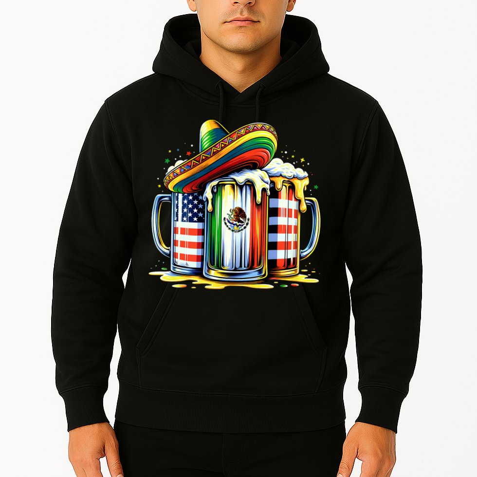 Beer Mexican Usa Flag Cinco De Mayo Drinking Party Hoodie