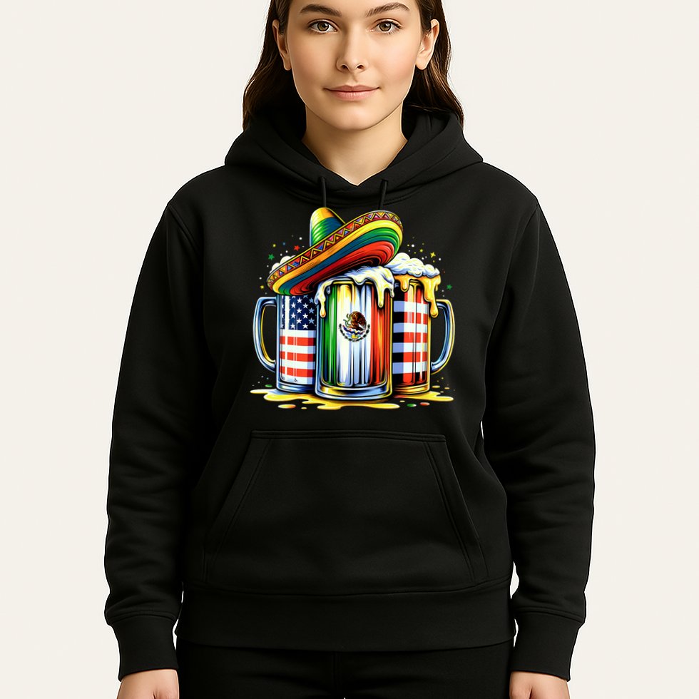Beer Mexican Usa Flag Cinco De Mayo Drinking Party Hoodie