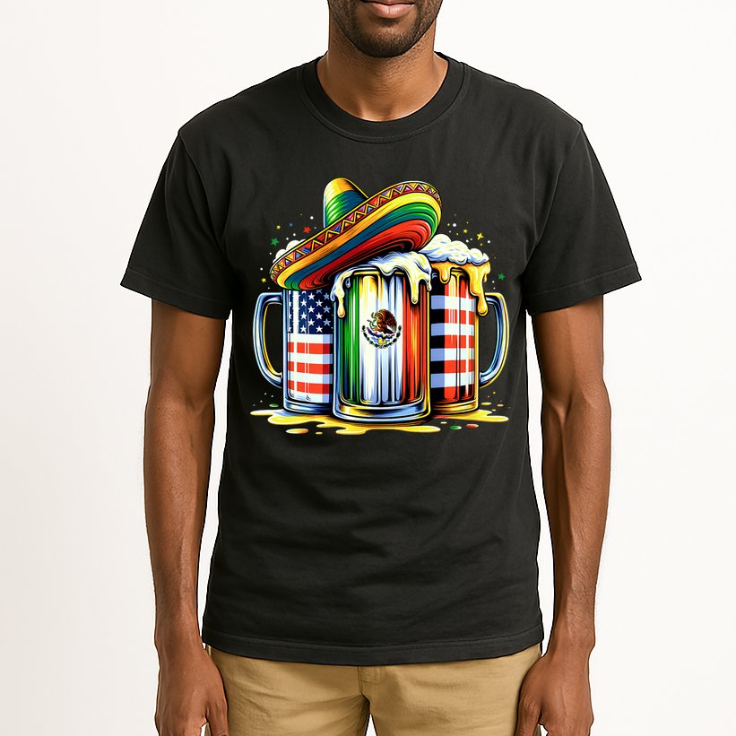 Beer Mexican Usa Flag Cinco De Mayo Drinking Party Tall T-Shirt