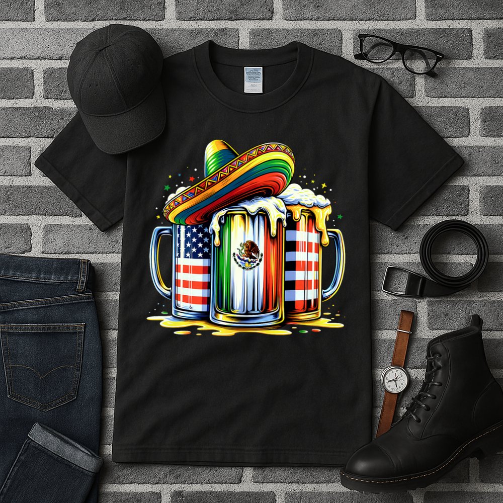 Beer Mexican Usa Flag Cinco De Mayo Drinking Party Tall T-Shirt