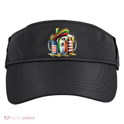 Beer Mexican Usa Flag Cinco De Mayo Drinking Party Adult Drive Performance Visor