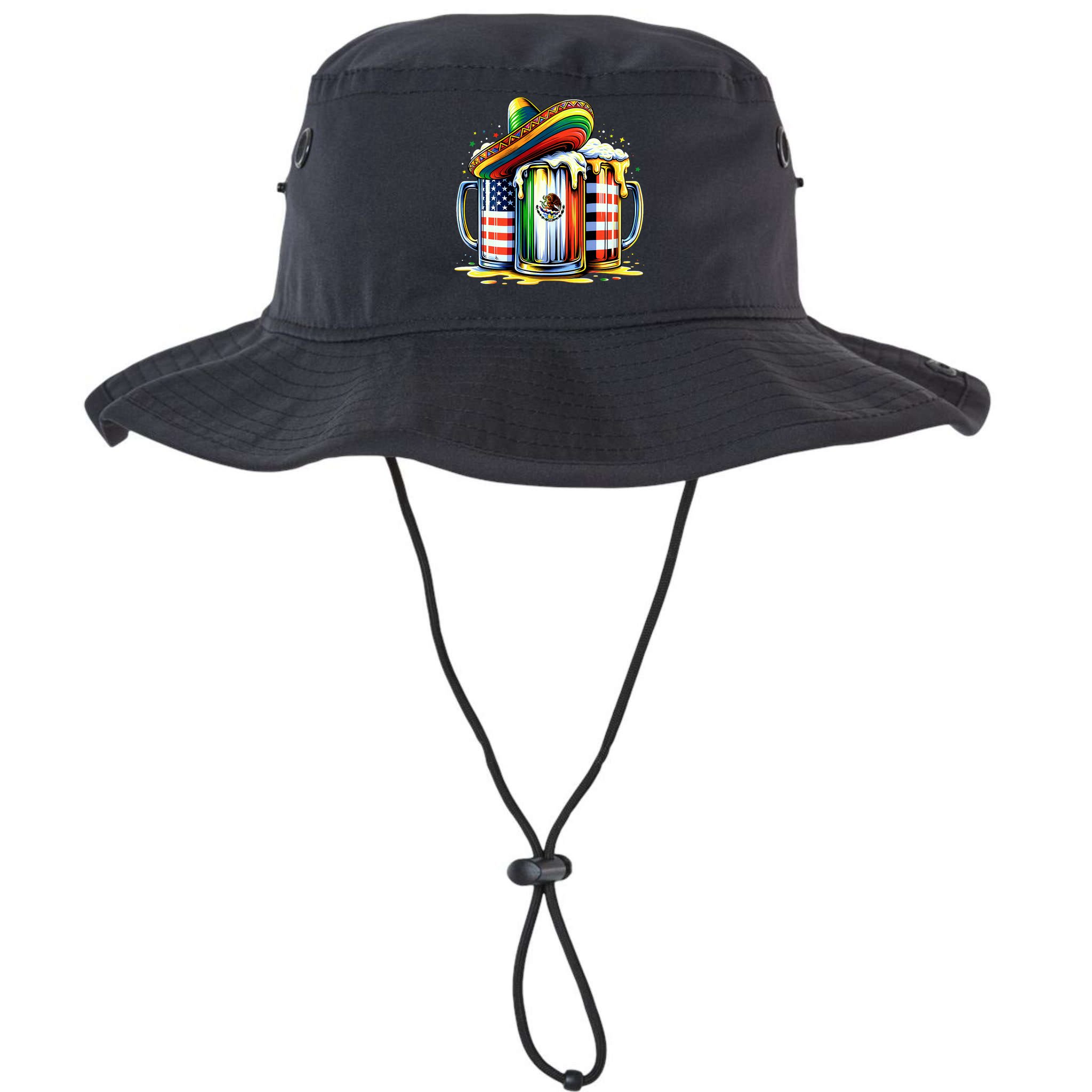 Beer Mexican Usa Flag Cinco De Mayo Drinking Party Bucket Hat