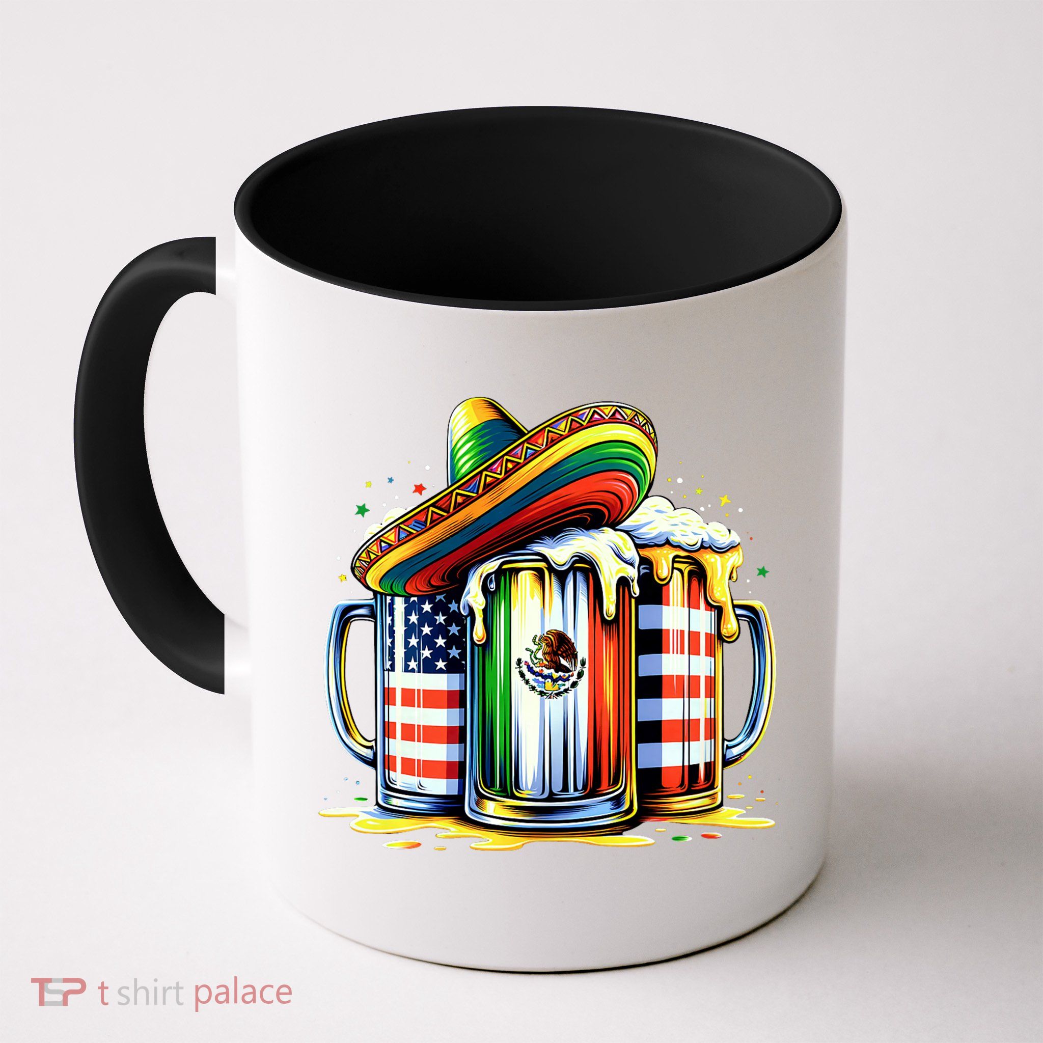 Beer Mexican Usa Flag Cinco De Mayo Drinking Party Mug