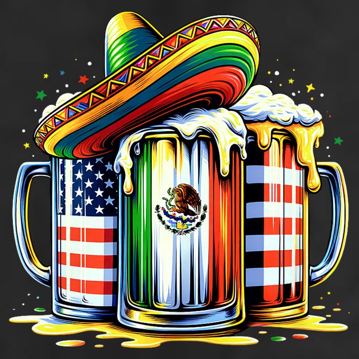 Beer Mexican Usa Flag Cinco De Mayo Drinking Party Beanie