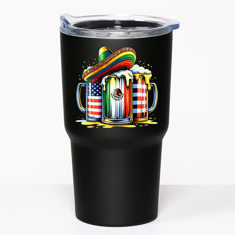 Beer Mexican Usa Flag Cinco De Mayo Drinking Party Tumbler