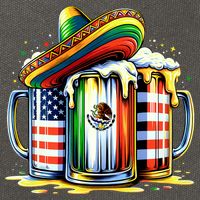 Beer Mexican Usa Flag Cinco De Mayo Drinking Party Cotton Canvas Backpack
