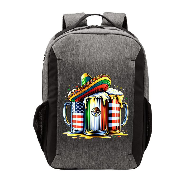 Beer Mexican Usa Flag Cinco De Mayo Drinking Party Vector Backpack