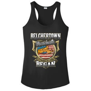 Belchertown Massachusetts Usa Flag 4th Of July Funny Gift Ladies PosiCharge Competitor Racerback Tank