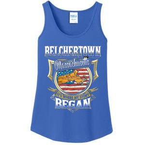 Belchertown Massachusetts Usa Flag 4th Of July Funny Gift Ladies Essential Tank