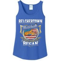 Belchertown Massachusetts Usa Flag 4th Of July Funny Gift Ladies Essential Tank