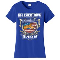 Belchertown Massachusetts Usa Flag 4th Of July Funny Gift Women's T-Shirt