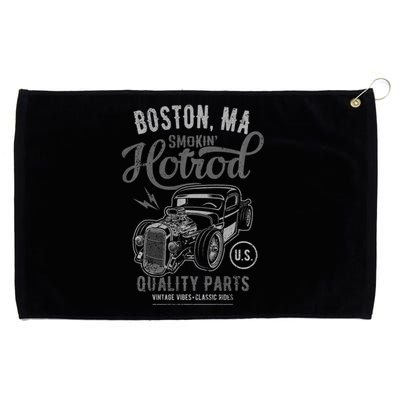 Boston Ma Usa Hotrod Vintage Style Car Design Grommeted Golf Towel