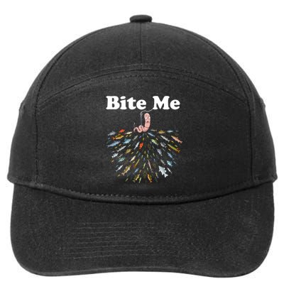 Bite Me Unique Fishing Gift For Fishing Lovers 7-Panel Snapback Hat