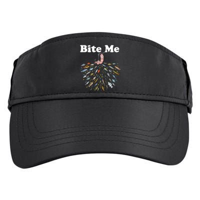 Bite Me Unique Fishing Gift For Fishing Lovers Adult Drive Performance Visor