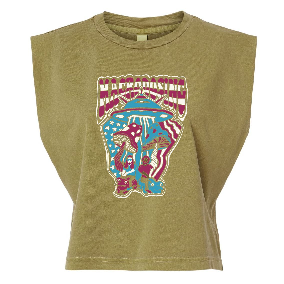 Billy Macrodosing Usa Garment-Dyed Women's Muscle Tee