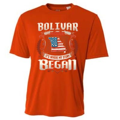 Bolivar Missouri Usa Flag 4th Of July Meaningful Gift Cooling Performance Crew T-Shirt