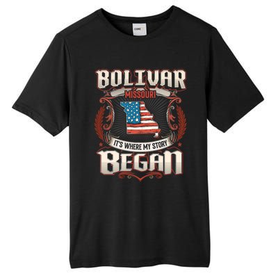 Bolivar Missouri Usa Flag 4th Of July Meaningful Gift Tall Fusion ChromaSoft Performance T-Shirt