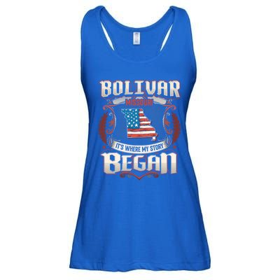 Bolivar Missouri Usa Flag 4th Of July Meaningful Gift Ladies Essential Flowy Tank