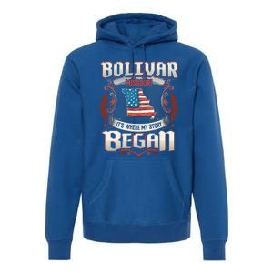 Bolivar Missouri Usa Flag 4th Of July Meaningful Gift Premium Hoodie