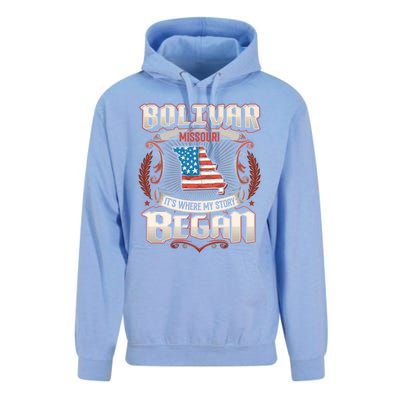 Bolivar Missouri Usa Flag 4th Of July Meaningful Gift Unisex Surf Hoodie