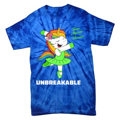 Bone Marrow Unicorn Unbreakable Bone Marrow Warrior Awarenes Gift Tie-Dye T-Shirt