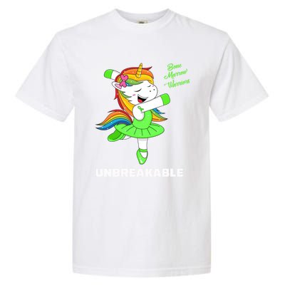 Bone Marrow Unicorn Unbreakable Bone Marrow Warrior Awarenes Gift Garment-Dyed Heavyweight T-Shirt