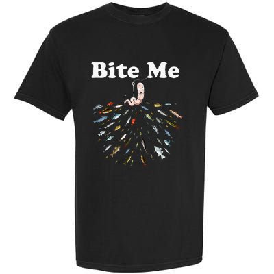 Bite Me Unique Fishing Gift For Fishing Lovers Garment-Dyed Heavyweight T-Shirt