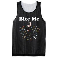 Bite Me Unique Fishing Gift For Fishing Lovers Mesh Reversible Basketball Jersey Tank