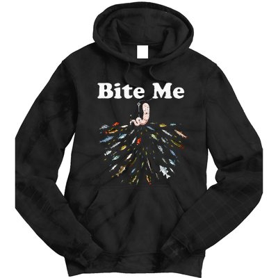 Bite Me Unique Fishing Gift For Fishing Lovers Tie Dye Hoodie